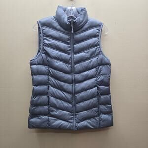 32 Degree Heat Lightweight Full Zip Packable Puffer Vest Travel Gray Size Small